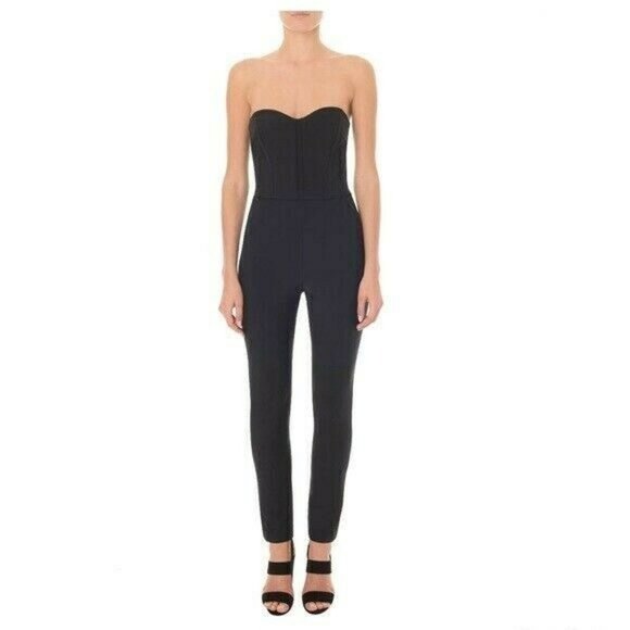 Veronica Beard Pants - Veronica Beard Scuba Bustier Jumpsuit Strapless 2